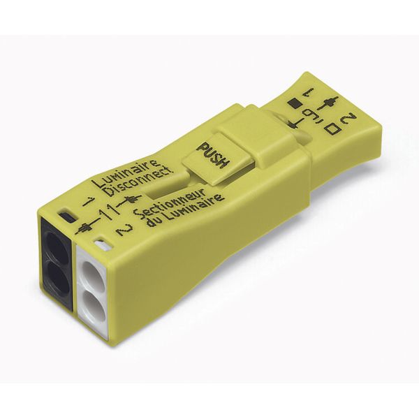 Luminaire disconnect connector 2-pole yellow image 1