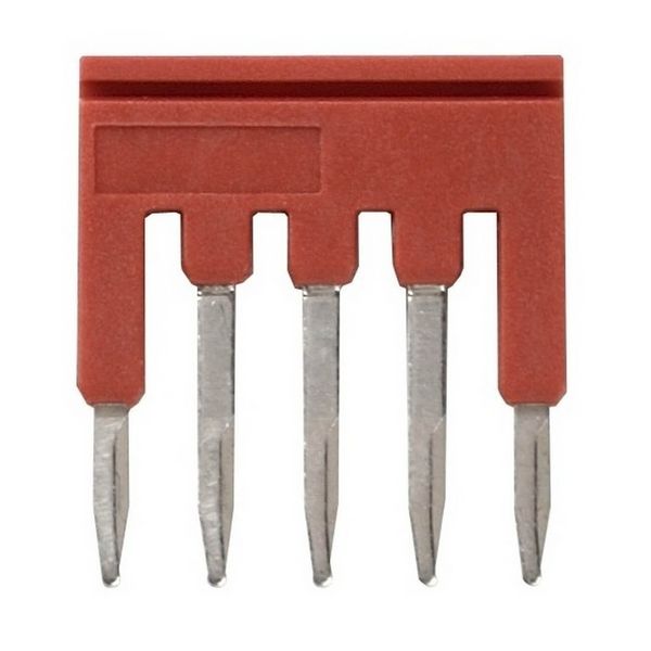Short bar for terminal blocks 1 mm² push-in plus, 5 poles, red color image 1
