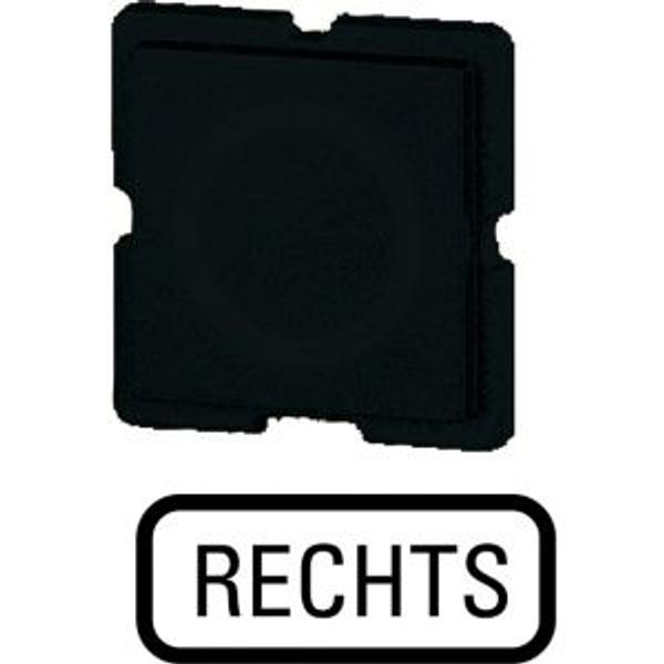 Button plate for push-button, Inscription: RECHTS, 25 x 25 image 4