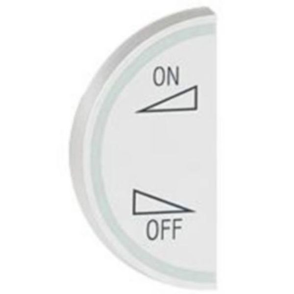 Round key cover Arteor BUS/SCS - regulation symbol - 1 module left-hand - white image 1