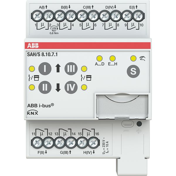 SAH/S8.10.7.1 Switch/Shutter Actuator, 8-fold, 10 A, MDRC image 2