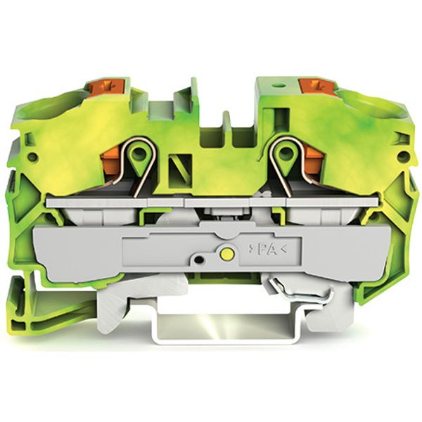 2-conductor ground terminal block with push-button 16 mm² green-yellow image 3