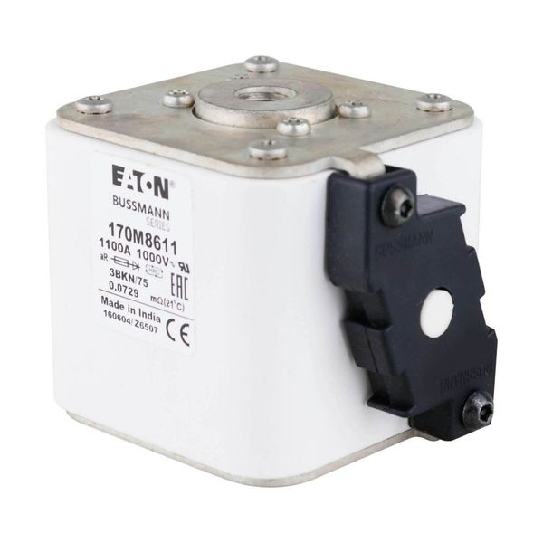 Fuse-link, high speed, 1100 A, AC 1000 V, size 3, 74 x 92 x 76 mm, aR, IEC, UL, single indicator image 11