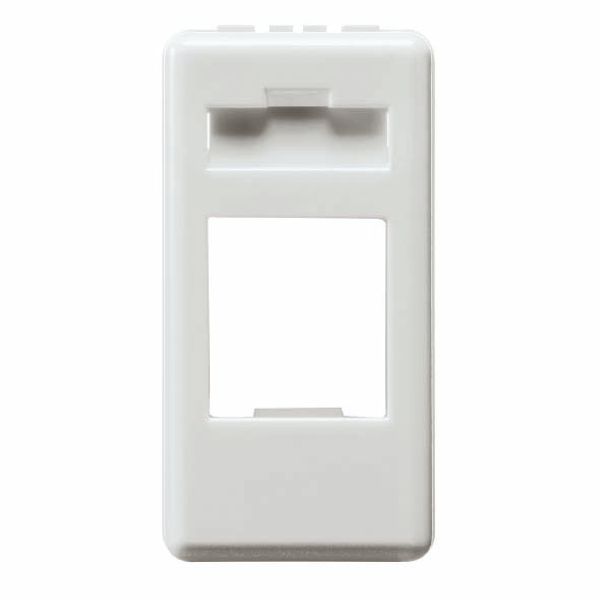 ADAPTER FOR HOUSING DATA CONNECTOR - AMP / KEYSTONE JACK - 1 MODULE - SYSTEM WHITE image 2