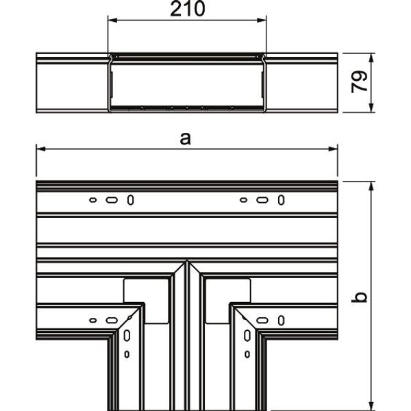 WDK T80210LGR T piece  400x210x80 image 2