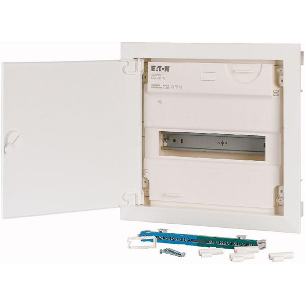 Hollow wall compact distribution board, 1-rows, flush sheet steel door image 8