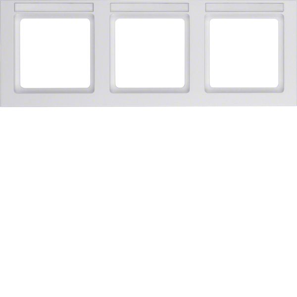 Frame 3gang hor., lab. field, Q.3, p. white velvety image 1