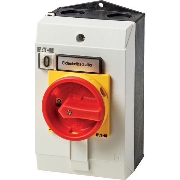 SUVA safety switches, T3, 32 A, surface mounting, 2 N/O, 2 N/C, Emergency switching off function, with warning label „safety switch”, Indicator light image 35