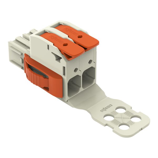 1-conductor female connector lever Push-in CAGE CLAMP® light gray image 3