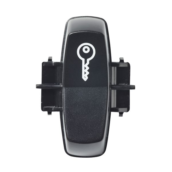 Renova - rocker - printed symbol KEY - for S100 switch - black image 3