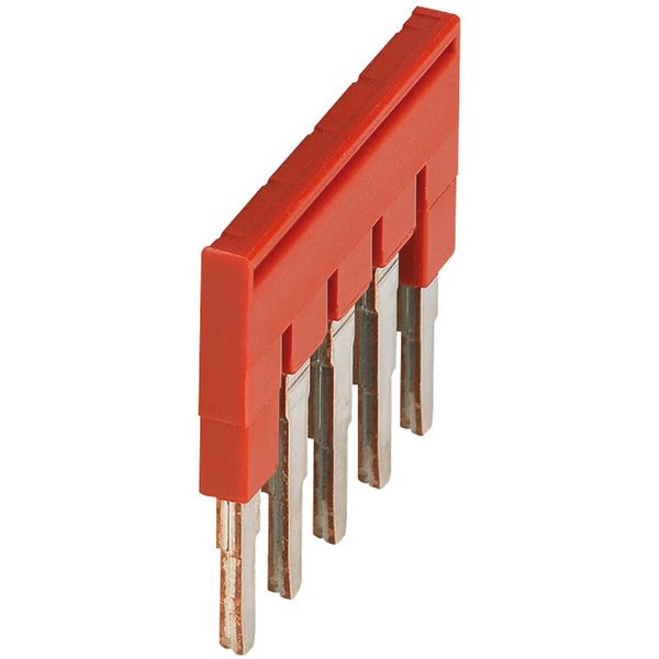 PLUG-IN BRIDGE, 5POINTS FOR 4MM² TERMINAL BLOCKS, RED image 1