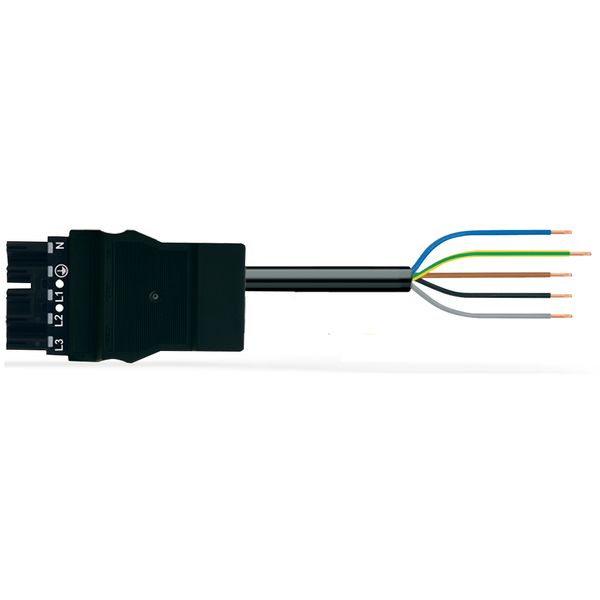 pre-assembled connecting cable Eca Plug/open-ended black image 2