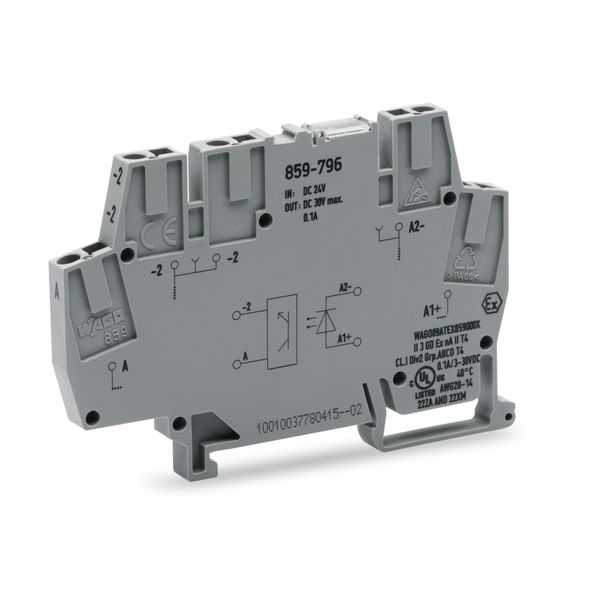859-796 Optocoupler module; Nominal input voltage: 24 VDC; Output voltage range: 3 … 30 VDC image 1
