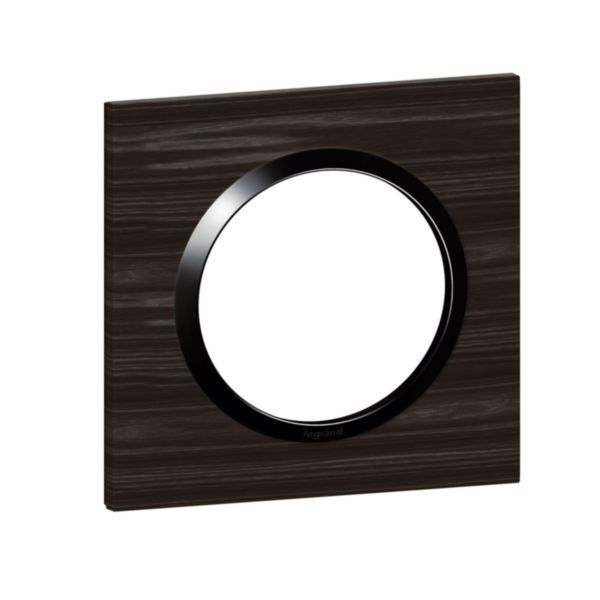 Dooxie square plate 1 post ebony wood effect finish image 1