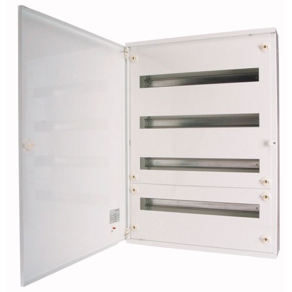 Complete surface-mounted flat distribution board, white, 24 SU per row, 2 rows, type C image 1