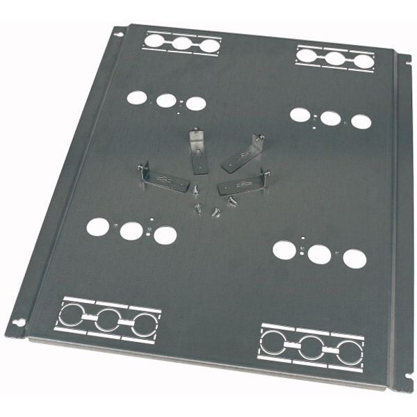 Mounting plate, +mounting kit, for NZM2, vertical, 3p, HxW=400x600mm image 1