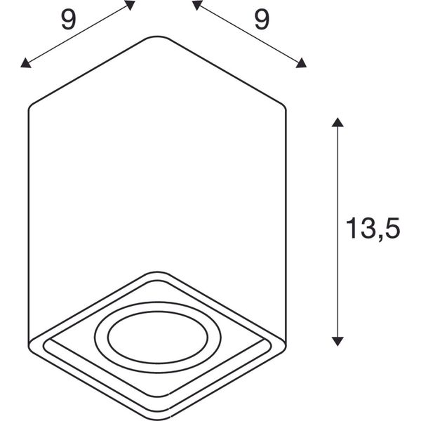 PLASTRA CL-1 ceiling light, GU10, max35W, ang, white plaster image 3