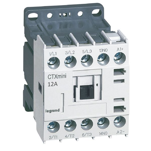 3-pole mini contactors CTX³ - 12 A (AC3) - 24 V= - 1 NO - screw terminals image 1