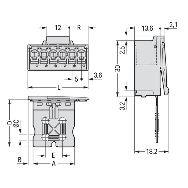 1-conductor male connector Push-in CAGE CLAMP® 2.5 mm² light gray image 5