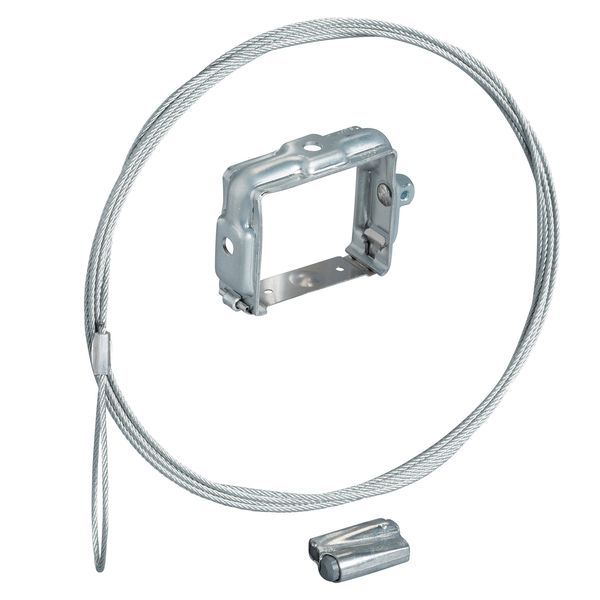 spring fixing bracket, Canalis KBB, 25 A and 40 A, suspended by 3m of cable with lock, galvanized version image 1