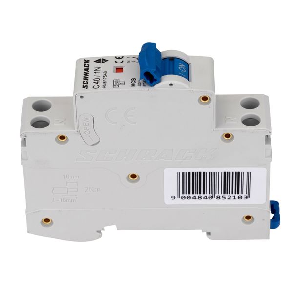 Miniature Circuit Breaker (MCB) AMPARO 6kA, C 40A, 1+N, 1MW image 5