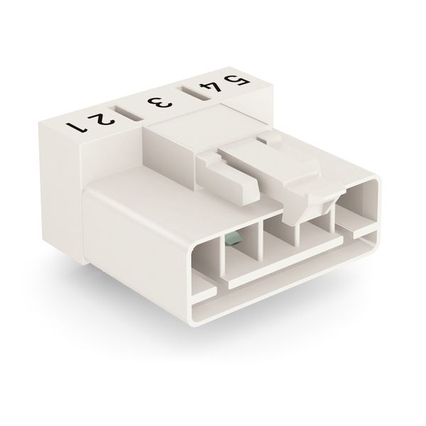 Plug for PCBs angled 5-pole white image 1