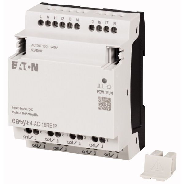 I/O expansion, For use with easyE4, 100 - 240 V AC, 110 - 220 V DC (cULus: 100-110 V DC), Inputs/Outputs expansion (number) digital: 8, Push-In image 3