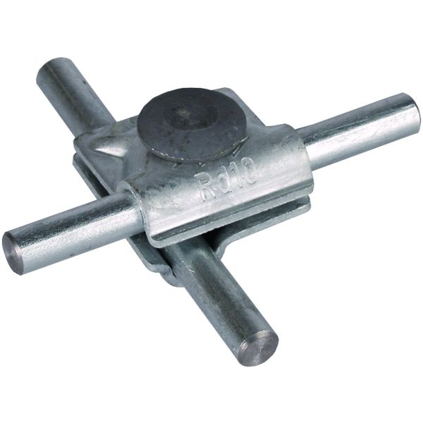 MV clamp St/tZn f. Rd 10mm with truss head screw image 1