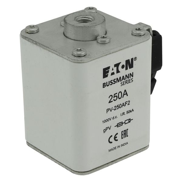 Fuse-link, high speed, 250 A, DC 1000 V, size 2, 61 x 77 x 91 mm, gPV, IEC, UL, single indicator image 12