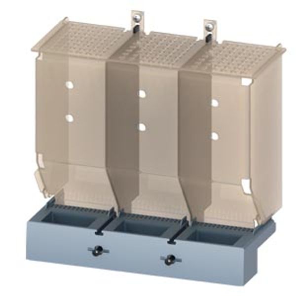 terminal cover extended transparent 3-pole 1 unit accessories for: 3VA15 3VA25/26 image 1