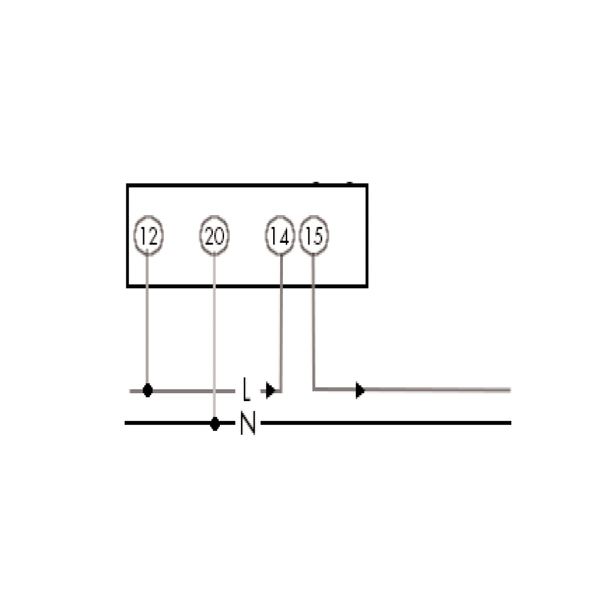 Modular ammeter, 20A-AC, direct, digital image 3