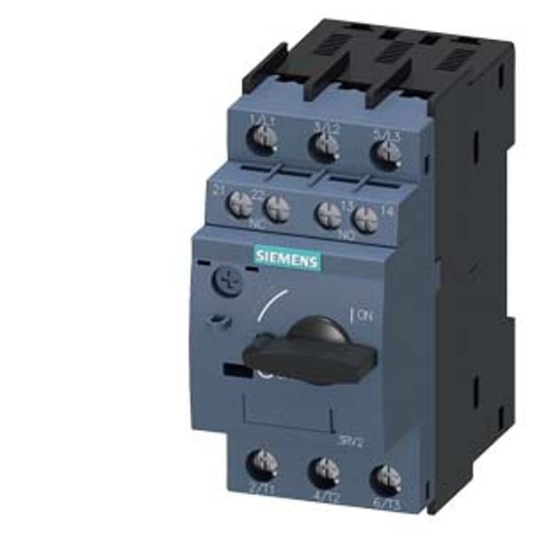 Circuit breaker size S00 for motor protection, Class 10 A-release 9...12 A N-release 163 A Screw terminal Standard switching capacity with transverse auxiliary image 1