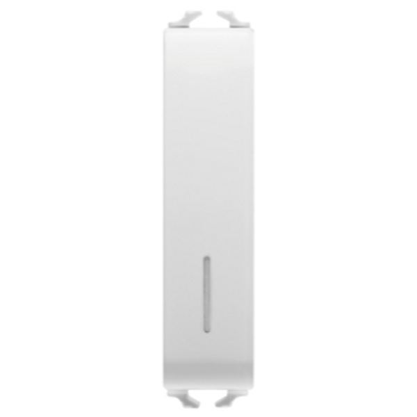 PUSH-BUTTON 1P 250V ac - NO 10A ILLUMINABLE - WITH DIFFUSER - 1/2 MODULE - GLOSSY WHITE - CHORUSMART image 1