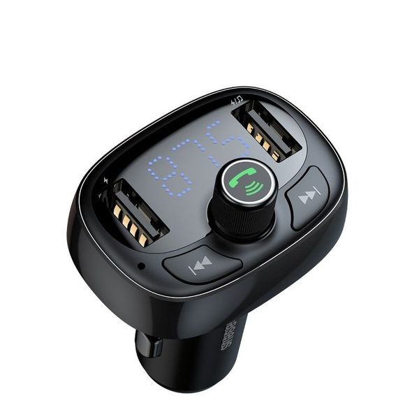 Bluetooth FM Modulator Car Charger 2xUSB 3.4A, Black image 1