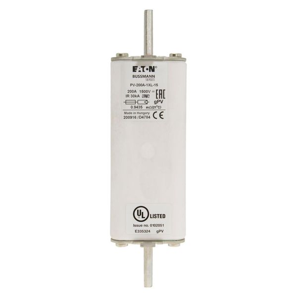 Fuse-link, high speed, 200 A, DC 1500 V, 1XL, 51 x 189 mm, gPV, IEC, UL, with indicator image 6