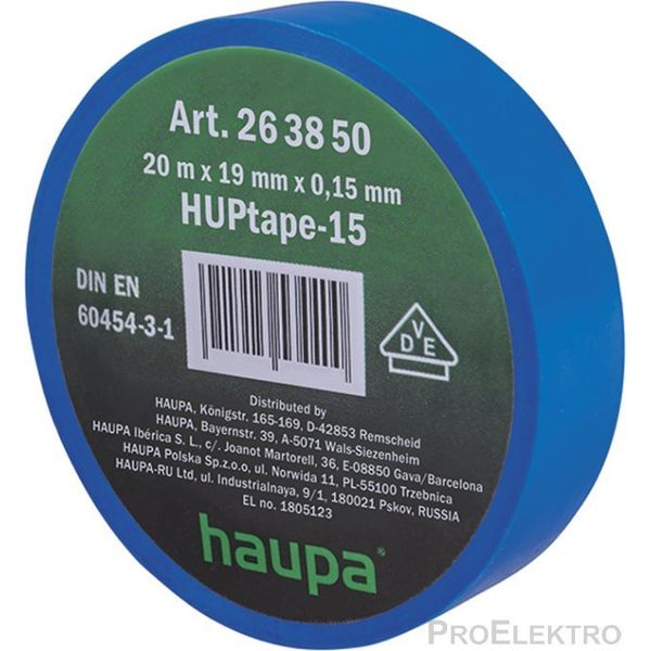Electrical insulation tape 19 mm x 20 m blue image 1