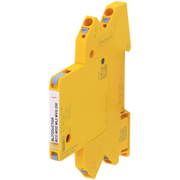 Modular surge arrester for 2 single lines BLITZDUCTORconnect with stat image 1