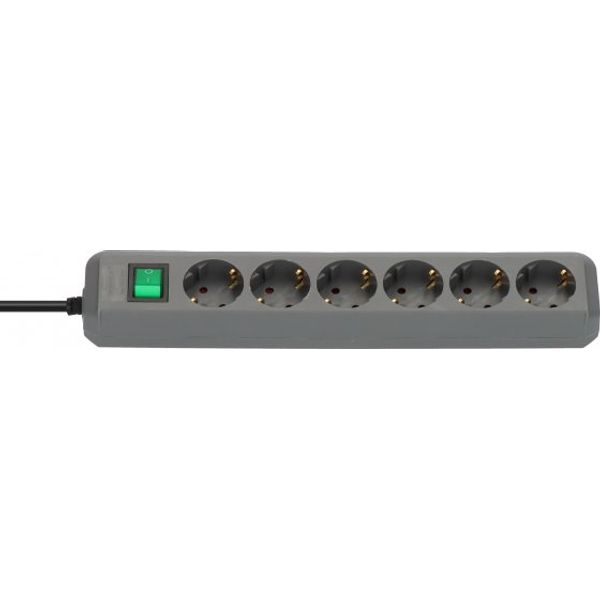 Eco-Line extension socket with switch 6-way silver grey 1,5m H05VV-F 3G1,5 image 1