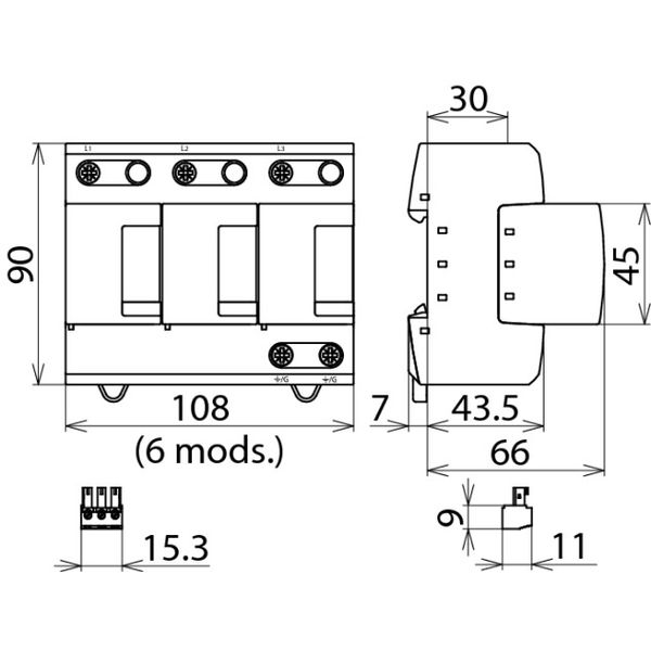 Coordinated lightning current arrester Type 1 DEHNbloc M image 2