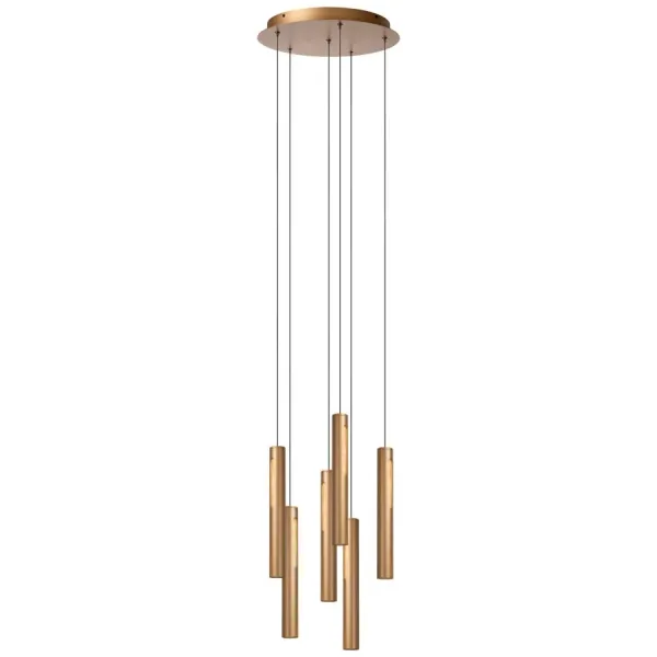 Lucide GRIFFITH - Hanglamp - Ø 38 cm - LED Dimb. - 6x7,6W 2700K/4000K - Brons image 1