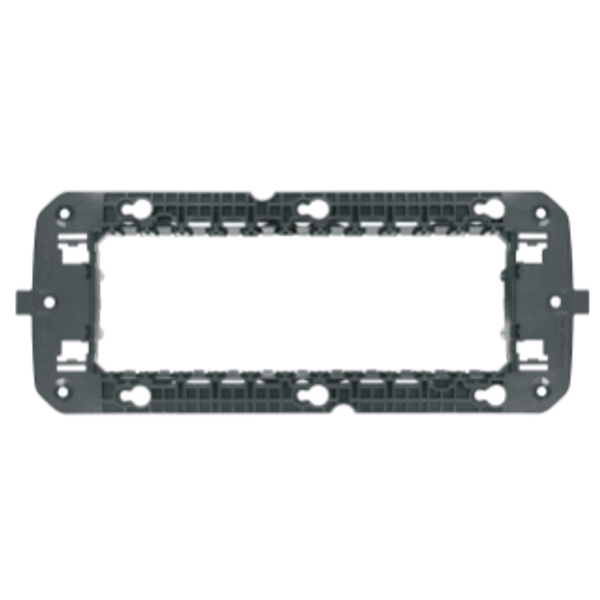 FRENCH STANDARD SUPPORT - 6 MODULES WITH SCREWS - HORIZONTAL CENTRE DISTANCE 2X57mm - CHORUSMART image 1