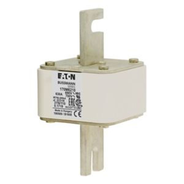 Fuse-link, high speed, 630 A, AC 690 V, DIN 3, 76 x 90 x 139 mm, aR, DIN, IEC, type T indicator image 6