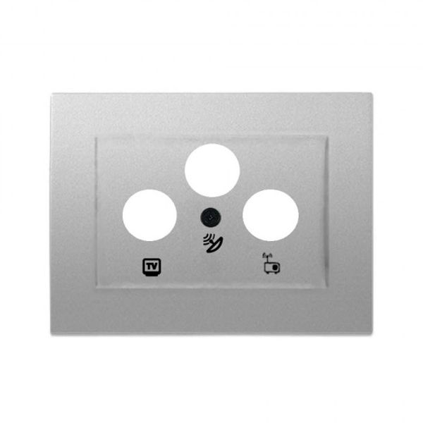 Thea Blu Accessory Metallic White Sat Socket Trans (Sat-TV-Rd) (13dB) image 1