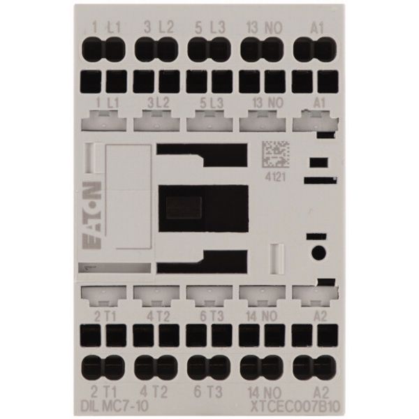 Contactor, 3 pole, 380 V 400 V 3 kW, 1 N/O, 24 V 50 Hz, AC operation, Spring-loaded terminals image 2