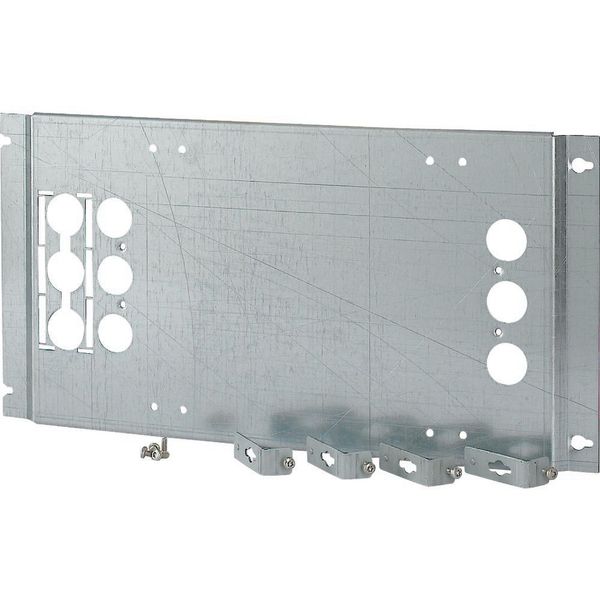 Mounting plate for NZM3 (cont.),horizontal, 3p, plug-in, HxW=250x600mm image 5