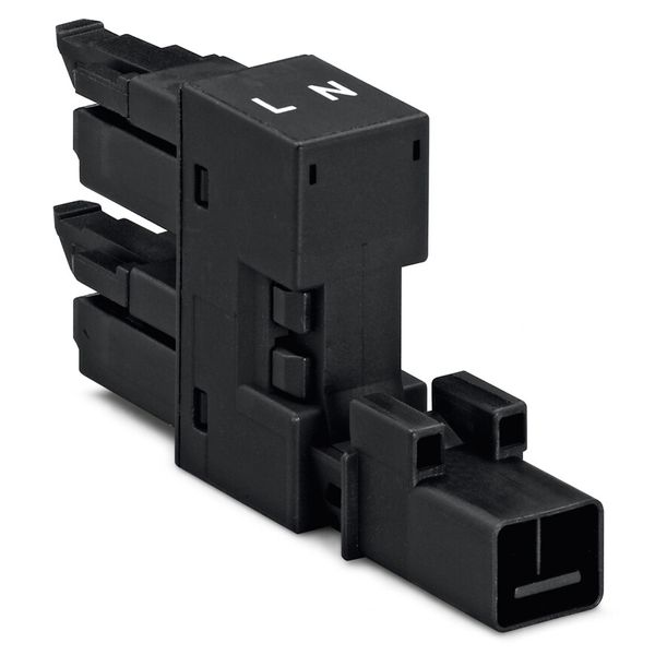 h-distribution connector 2-pole Cod. A black image 1