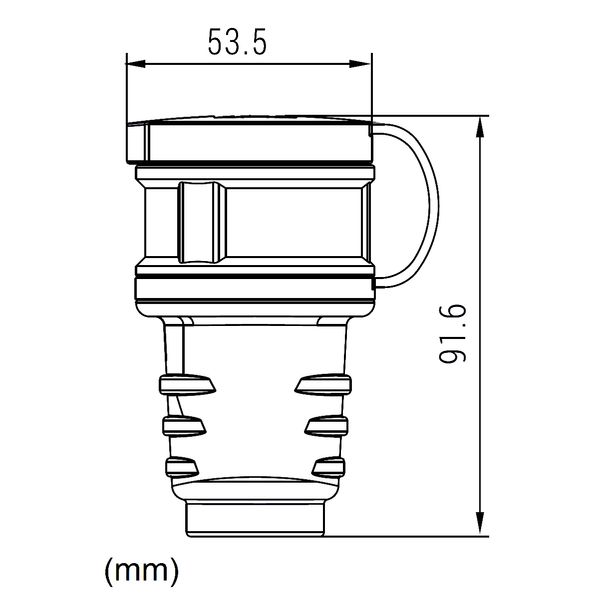 Schuko-Socket, impact resistant,16A,IP54, with cover, type F image 3