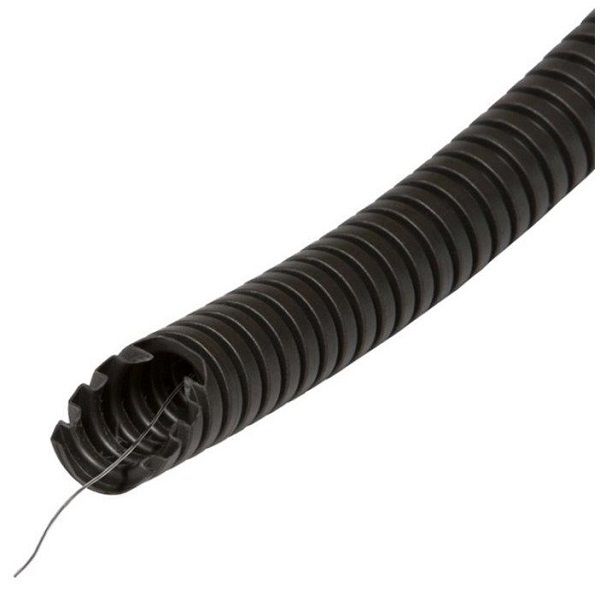 Pliable Corrugated Conduit with Pulling Wire 50m 20mm 320N Black THORGEON image 1
