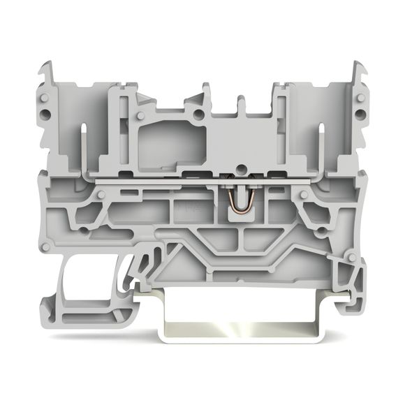 2022-1601 2-pin carrier terminal block; for DIN-rail 35 x 15 and 35 x 7.5; gray image 1