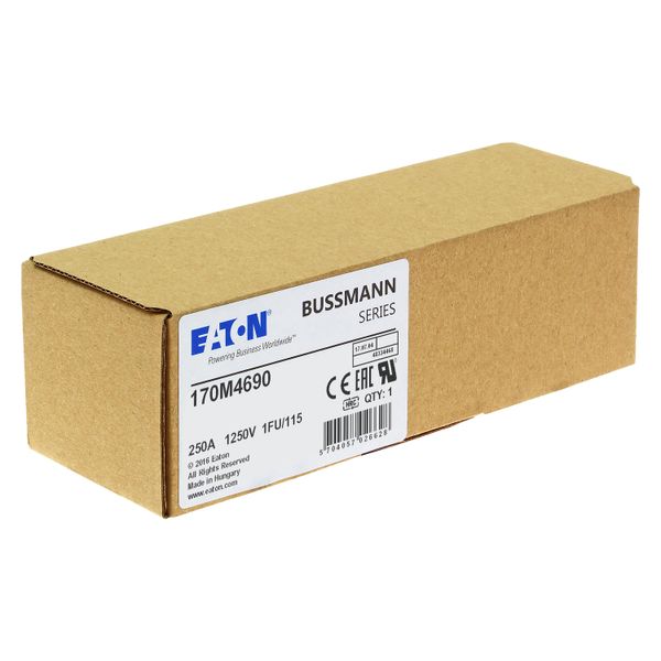 Fuse-link, high speed, 250 A, AC 1250 V, size 1, 53 x 69 x 160 mm, aR, IEC, UL image 15